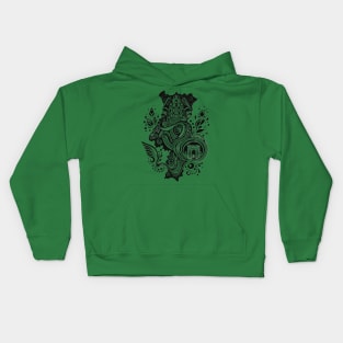 Portugal Blackwork Design Pride Kids Hoodie